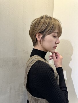 ロンドエニカ 大宮(Lond enika) イメチェン外ハネボブ美髪ワイドバングレイヤーショート/大宮