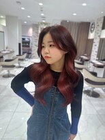 アッシュ 新杉田店(Ash)&nbsp;ブリーチ無しワインレッド×レイヤーカット