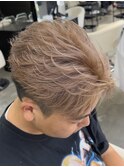 熊本メンズカット ブリーチ ピンクベージュ MEN'S HAIR