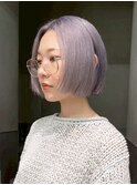 ハイトーンダブルカラー韓国ヘアボブミディアム_ba555622