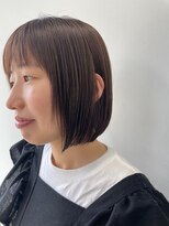 ヘアー アイス 御器所本店(HAIR ICI) 20代30代秋冬暗髪カラーレイヤーボブパーマ小顔ショート