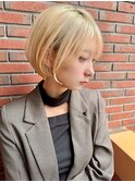 ブリーチカラー/ハイトーンホワイト/ショート/ボブ