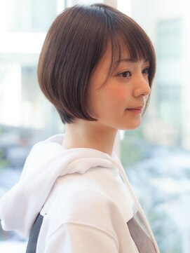 ヴィヴィ(VIVIE) 小顔横顔美人暗めカラーラベンダーアッシュグレージュひし形ボブ