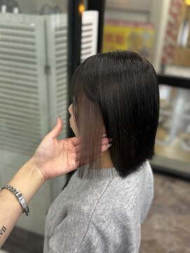 ヘアースマイルクー(HAIR SMILE COEUR) 【SAYAKA】イヤリングカラー×ミルクティ