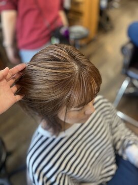 美容室ポール 西葛西店(PAUL) 脱白髪 ハイライト ベージュカラー ナチュラルハイライト