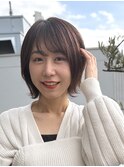 ナチュラルブラウン×レイヤーボブ