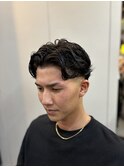 MEN’S HAIR/波巻きツイストスパイラル/リバースセンターパート