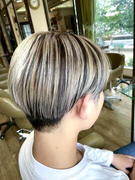 ビゼン 東伏見本店(hair make BIZEN) メンズセンターパート＋シャドウルーツハイライト