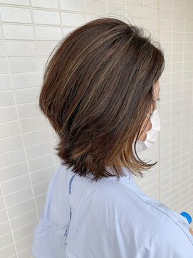 オーシャン(Ocean) [OCEAN Hair&Life藤原純] 白髪ぼかしハイライト×レイヤーボブ☆