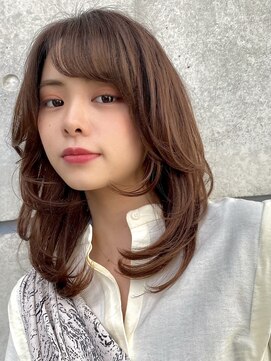 ユアーズ ヘア 恵比寿本店(youres hair) ワンカールで動きのあるミディアムレイヤー