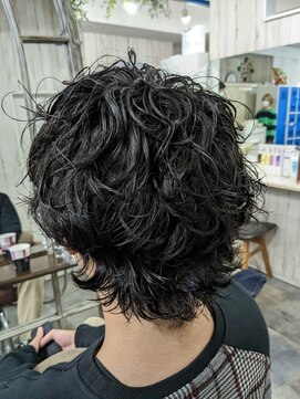 ヘアリゾートエーアイ 浅草店(hair resort Ai) メンズミディアムスパイラルパーマ　ウルフ/浅草/浅草駅
