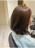 レイヤーカット×ブラウン
