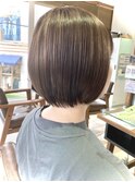 ハイライトショートボブ/ショコラベージュ/透け感/ミニボブ