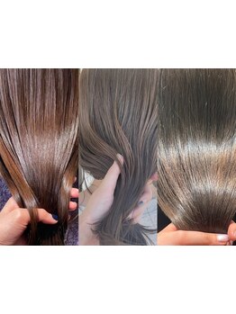 髪質改善同様の成分の入ったトリートメント採用☆艶の持続ともちの良さが自慢です◎自分史上最高の美髪へ！