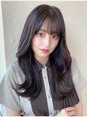 ロングレイヤーロング顔周りレイヤー