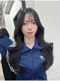 【広島韓国ヘア】韓国レイヤーカット×透明感ブラックカラー