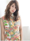 女っぽ指数UP♪ちょいうざバング×横波こなれウェーブ