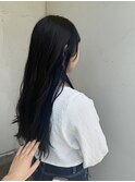 イヤリングカラー/ブルー/インナーカラー/10代/20代/知立/三河