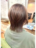 明るい白髪染め × ウルフレイヤーショート☆