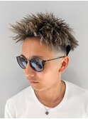 スパイキーヘアツイストピンパーマツイストジェット