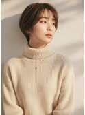 大人可愛い20代30代40代小顔ひし形ショートボブ丸み前下がり
