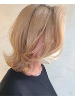 コスメポット(Cosmepot) ブリーチハイライトカラーミルクティーベージュレイヤーカット