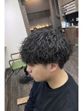 ≪波巻パーマ≫ツヤのある無造作な質感でスタイリングも簡単！！【メンズ】