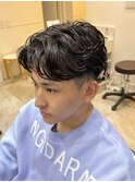 ショートセンターパート×ニュアンスパーマ【八王子】