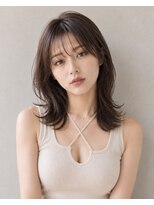 ナミ ギンザ(NAMI ginza)&nbsp;大人可愛いミディアムレイヤー×ミルクブラウン×透明感