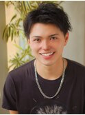 王道アップバングメンズショート