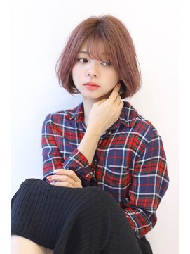 オーロ 宝塚店(ORO) ローライトことりベージュ大人かわいい小顔スリークボブ大人ボブ