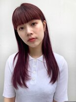 シー バイ ロンド 新宿(Sea by Lond)&nbsp;王道ストレートロングのピンクバイオレットカラー