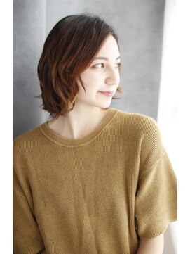 シュシュット(chouchoute) 小顔セミウェットウェーブハイライトカラー美髪オリーブカラー52