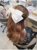 ナチュラルハーフアップ