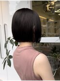 ツヤボブ/柔らかブラウン