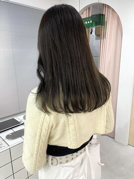 ヘアー アイス カンナ(HAIR ICI Canna) 【Mayuno】オリーブグレー/ダークトーンの艶カラー