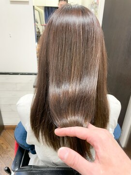 ヌーベルバレ(Nouvelle Vallee) 【髪質改善】ブリーチ毛との混在　酸性ストレート