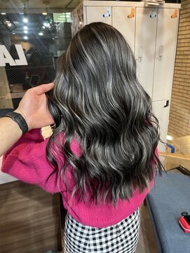 ラフ(LAFF) #バレイヤージュ#グレージュカラー#ボブウルフ#ココアベージュ