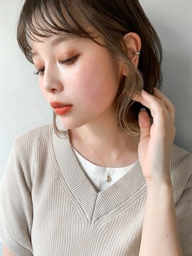 レクタ(RECTA) イメチェンパーマ切りっぱなしボブインナーカラー似合わせカット