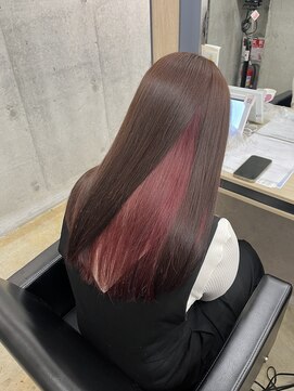 アジールヘア 赤羽駅南口店(agir hair) カシスピンクインナーカラーケアブリーチイルミナカラー高発色