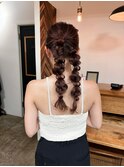 編みおろし/ヘアアレンジ
