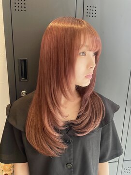 ギフト(Gift. hair&spa) 【Gift.hair&spa】レイヤーカット×ピンクベージュ
