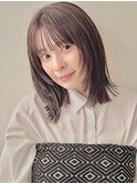 顔まわりレイヤー/レイヤーカット/こなれミディ/イメチェン