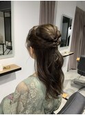 シンプルハーフアップ