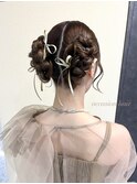 大人可愛い艶感ひつじヘア♪結婚式お呼ばれヘア