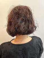 ピュアソウル(Pure Soul)&nbsp;くせ毛を楽しむボブ　ピンクベージュカラー