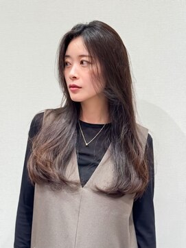 マッシュアンドマッシュアヴェダ ららぽーと福岡店(mash&mash AVEDA) 【美髪ストレート】ロングヘア/レイヤーカット/ダークブラウン