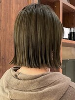 ビュートリアム265(BEAUTRIUM 265)&nbsp;★外ハネボブ/オリーブベージュ切りっぱなしボブ/銀座有楽町20代