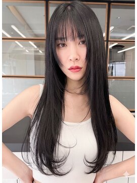 アース 栄店(HAIR&MAKE EARTH) ★30代40代◎秋の暗めカラー×韓国風レイヤーカット