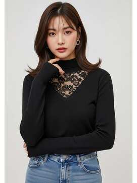 ネオリーブアイム 横浜西口店(Neolive aim) ワンカールボブルフ小顔くすみベージュレイヤー韓国/黒髪ｓｋ18